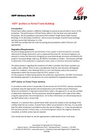 ASFP position on portal frame buildings