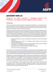 Guidance for those involved in designing passive fire protection, including principal designers and architects