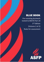 Blue Book. Fire resisting ductwork. Tested to BS 476 Part 24. 3rd edition. Volume 2 of 2 - Rules for assessment