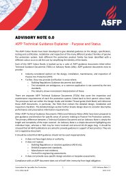 ASFP technical guidance explainer - Purpose and status