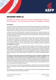Guidance for those involved in the early-stage design of passive fire protection - service penetration seals, including architects