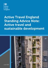 Active Travel England standing advice note: active travel and sustainable development