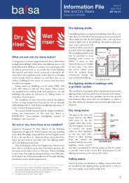 Wet and dry risers. Designed to BS9990. Issue 2