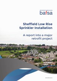Sheffield low rise sprinkler installation. A report into a major retrofit project