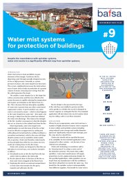 Water mist systems for protection of buildings