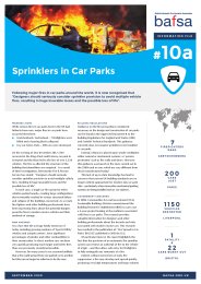 Sprinklers in car parks