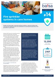 Fire sprinkler systems in care homes