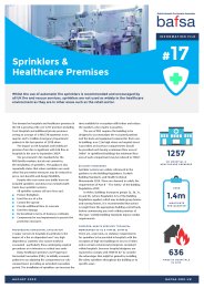 Sprinklers and healthcare premises