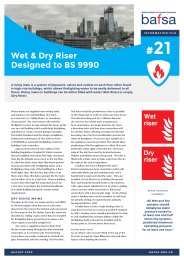 Wet and dry riser. Designed to BS 9990