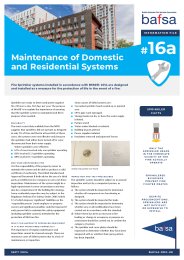 Maintenance of domestic and residential systems