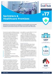 Sprinklers and healthcare premises