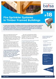 Fire sprinkler systems in timber framed buildings