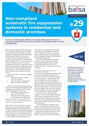 Non-compliant automatic fire suppression systems in residential and domestic premises
