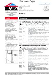 Cape Calsil Systems Ltd. Masterclad. Second issue