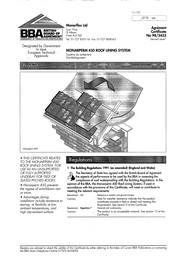 Monarflex Ltd. Monarperm 450 roof lining system. Second issue