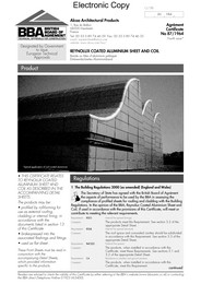 Alcoa Architectural Products. Reynolux coated aluminium sheet and coil. Fourth issue