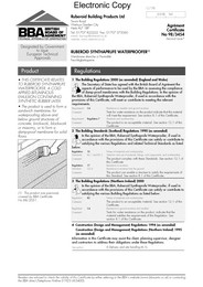 Ruberoid Building Products Ltd. Ruberoid synthaprufe waterproofer. Second issue