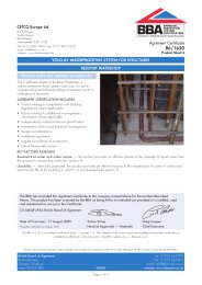 CETCO Europe Ltd. Volclay waterproofing system for structures. Redstop Waterstop. Product sheet 4