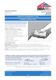 Guaranteed Asphalt Ltd. Guaraflex R waterproofing systems. Guaraflex R tanking system. Product sheet 2