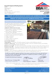Permanite Engineered Roofing Systems. PermaTEC hot-applied monolithic roofing and waterproofing system. Permatec hot-applied monolithic membrane roofing system. Product sheet 1