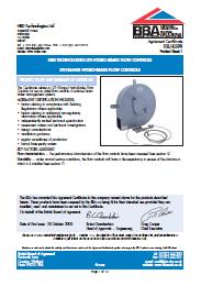 HRD Technologies Ltd. HRD technologies ltd hydro-brake flow controls. STH range hydro-brake flow controls. Product sheet 1