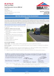 Road Maintenance Services (RMS) Ltd. RMS thin surfacing system for highways. Finatex. Product sheet 1