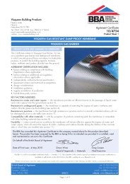 Visqueen Building Products. Visqueen gas-resistant damp-proof membrane. Visqueen gas barrier. Product sheet 1