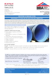 Polypipe Civils Ltd. Ridgistorm XL drainage system. Ridgistorm XL 750 mm and 900 mm filter and carrier pipes. Product sheet 1