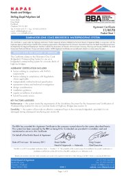 Stirling Lloyd Polychem Ltd. Eliminator (one coat) bridgedeck waterproofing system. Product sheet 1