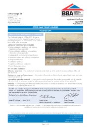 CETCO Europe Ltd. CETCO damp-proof courses. Volsheet DPC. Product sheet 1