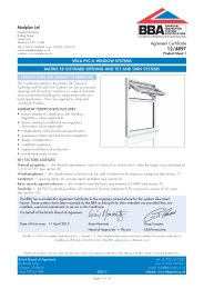 Modplan Ltd. Veka PVC-U window systems. Matrix 58 outward opening and ...