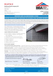 Reinforced Earth Company Ltd. Reinforced earth soil reinforcement systems. GeoStrap Reinforcement for reinforced soil retaining walls and bridge abutments. Product sheet 1