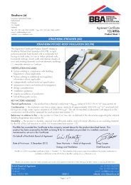 Xtratherm Ltd. Xtratherm Xtroliner (XO). Xtratherm pitched roof insulation (XO/PR). Product sheet 1