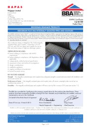 Polypipe Limited. Ridgidrain drainage products. Ridgidrain Plus SN6 integrally socketed pipes and couplers. Product sheet 1