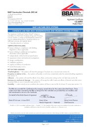 BASF Construction Chemicals (UK) Ltd. BASF car park deck systems. Conideck car park deck waterproofing and wearing course systems. Product sheet 1