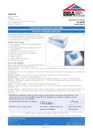 Icopal Ltd. Icopal Dalite rooflights and kerbs. The Dalite standard rooflight. Product sheet 2