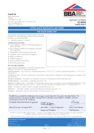 Icopal Ltd. Icopal Dalite rooflights and kerbs. The Dalite dome unit. Product sheet 3
