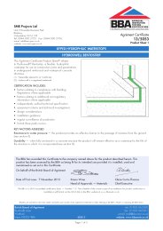 SMR Projects Ltd. Xypex Hydrophilic Waterstops. Hydroswell Bentostrip. Product sheet 1