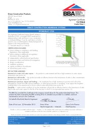 Grace Construction Products. Grace construction membrane systems. Hydroduct CF20. Product sheet 1