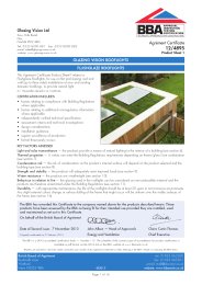 Glazing Vision Ltd. Glazing Vision rooflights. Flushglaze rooflights. Product sheet 1