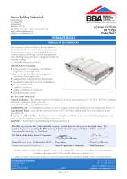 Hanson Building Products Ltd. Thermalite blocks. Thermalite floorblocks. Product sheet 1
