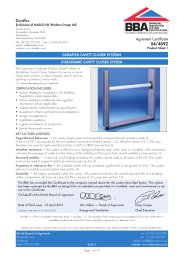 Duraflex (a division of MASCO UK Window Group Ltd). Duraflex cavity closer systems. Duraframe cavity closer system. Product sheet 1