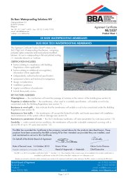 De Boer Waterproofing Solutions NV. De Boer waterproofing membranes. DuO High Tech waterproofing membranes. Product sheet 1