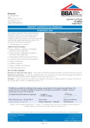 Premcrete. Premcrete waterproofing membranes. Hydroprufe 3000. Product sheet 1