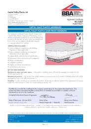 Capital Valley Plastics Ltd. Capital Valley Plastics membranes. Capital Valley Plastics damp-proof membrane. Product sheet 1