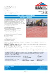 Capital Valley Plastics Ltd. Capital Valley Plastics membranes. Radbar gas membrane. Product sheet 2