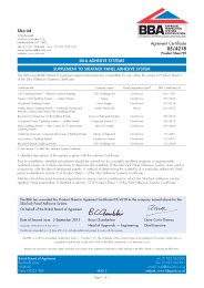 Sika Ltd. Sika adhesive systems. Supplement to SikaTack panel adhesive system. Product sheet 99