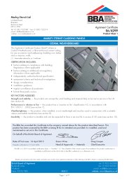 Marley Eternit Ltd. Marley Eternit cladding panels. Cedral Weatherboard. Product sheet 1