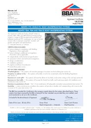 Memtec Ltd. Memtec PVC single-ply roof waterproofing systems. Memtec EBM, PBM and PBM-FB waterproofing systems. Product sheet 1