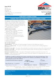 Fatra UK Ltd. Fatra roof covering systems. Fatrafol FF807 and Fatrafol FF807/V roof covering systems. Product sheet 1